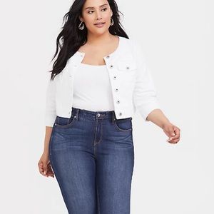 denim bolero jacket plus size